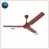 Rally Hi-Speed Ceiling Fan 1200/900mm 3 Blades 5 years Warranty