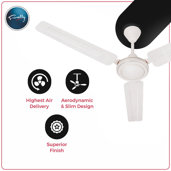 Rally Hi-Speed Ceiling Fan 1200/900mm 3 Blades 5 years Warranty