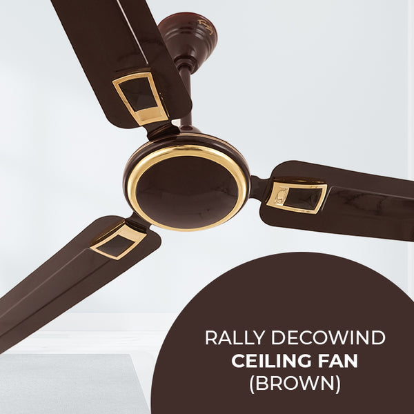 Rally Decowind Ceiling Fan || 1200mm || 3 Blades || 5 years Warranty