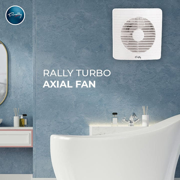 Rally Turbo Axial Fan | 1 year Warranty | White | 6 Inch
