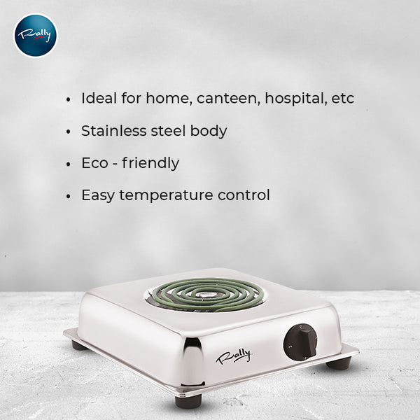 Rally Coil Stove Croma 2000W Stainless Steel
