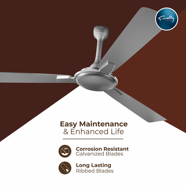Rally Pixel Dlx Ceiling Fan || 900 Mm || 3 Blades || 5 Years Warranty