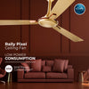 Rally Pixel Dlx Ceiling Fan || 900 Mm || 3 Blades || 5 Years Warranty