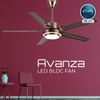 Avanza 5 Blade LED Metal BLDC Fan