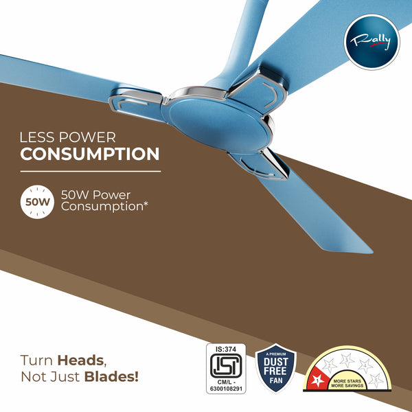 Rally Fauna DLX Ceiling Fan || 1200mm || 3 Blades || 5 years Warranty