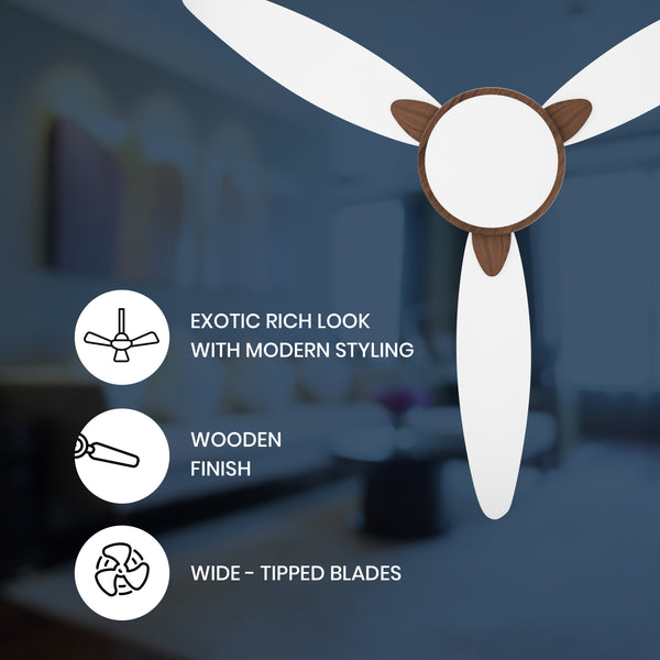Rally Fortuner Wood Land 1200mm High Speed Ceiling Fans