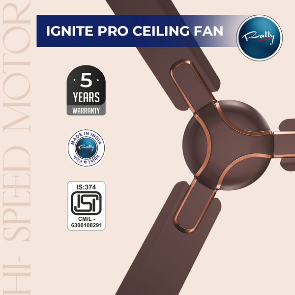 Rally Ignite Pro Premium Ceiling Fan || 1200mm || 3 Blades