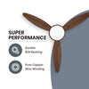 Rally Fortuner Wood Land 1200mm High Speed Ceiling Fans