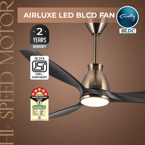 Airluxe 3 Blade LED Wood BLDC Fan