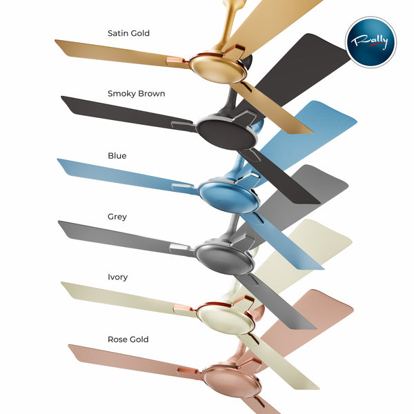 Rally Pixel Dlx Ceiling Fan || 900 Mm || 3 Blades || 5 Years Warranty