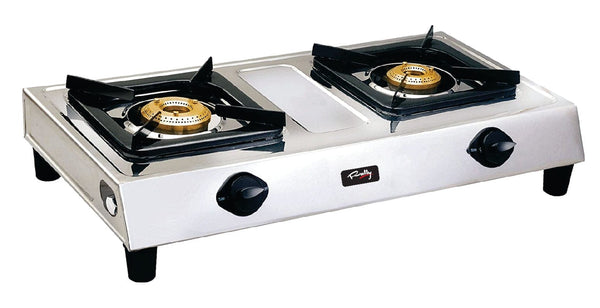 RALLY STAINLESS STEEL 2 BURNER JUMBO LPG STOVE