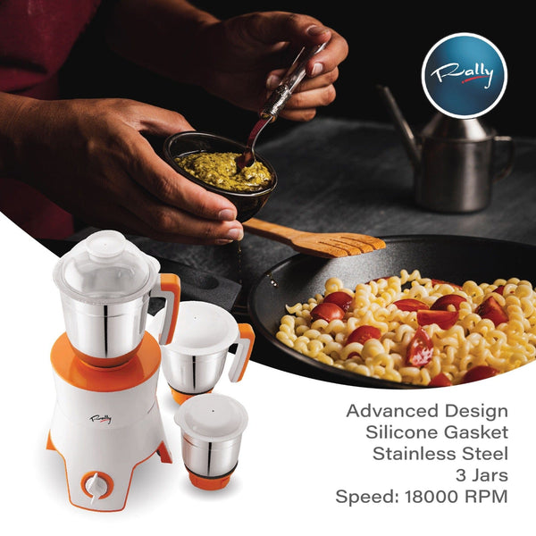 Rally Twista Mixer Grinder with 3 Stainless Steel Jars