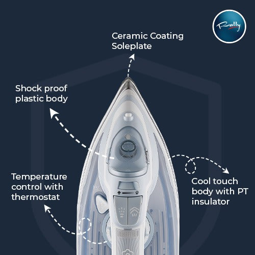 Rally Silque 2200W Steam Iron | 1 Year Warranty